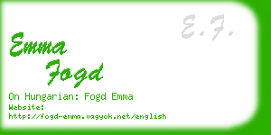 emma fogd business card